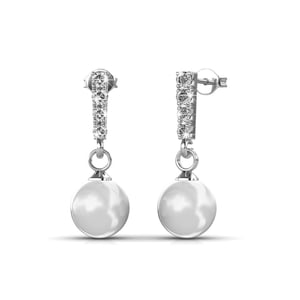 Mercury oorbellen - zilver en kristal