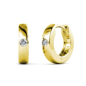 Ringen Oorbellen - Goud en Kristal