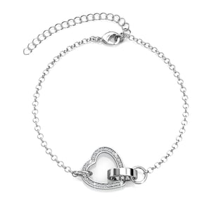 Locked Heart Ketting Sets - Zilver en Kristal