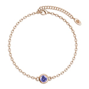 Geboortesteen armbanden - Roségoud en paars