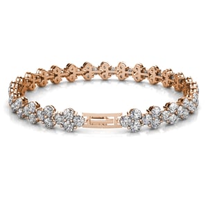 Prinsessenarmbanden - Roségoud en kristal