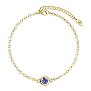 Geboortesteen armbanden - Goud en paars