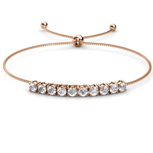 Crystal Mia armbanden - roségoud en kristal