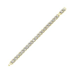 Bloemige armbanden - Goud en kristal