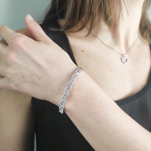 Gevlochten armbanden - Zilver en kristal