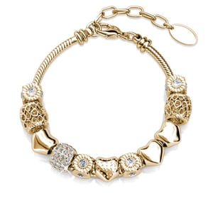 Stralende Charm Armbanden - Goud en Kristal