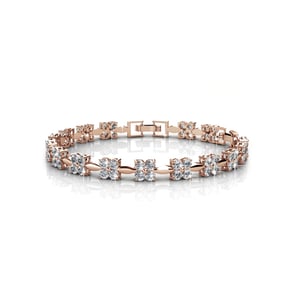 Schattige armbanden - Roségoud en kristal