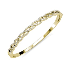 Gevlochten armbanden - Goud en kristal