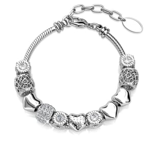 Stralende Charm Armbanden - Zilver en Kristal