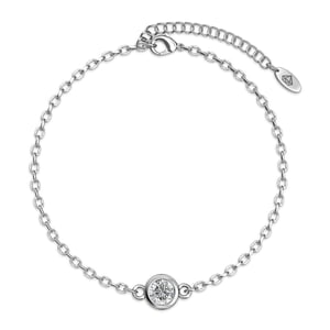 Geboortesteen armbanden - Zilver, kristal en blauw