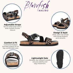 Blowfish Malibu Dames Luipaard Bruine Voetbed Sandalen - Lance