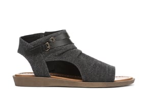 Blowfish Malibu Dames Charcoal Strappy Low Wedge Sandalen - Denver