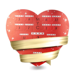 Surprise Heart Adventskalender - 14 Juwelen - Goud en Kristal