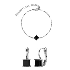 Calle Square Sets - Zilver en Zwart