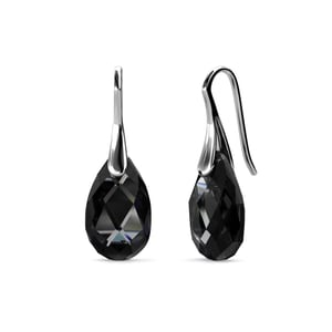 Teardrop haaksets - Zilver en zwart