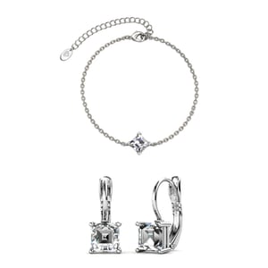 Calle Square Sets - Silver och Crystal