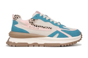 Blowfish Malibu Dames Roze Blauwe Retro Veterschoenen - Leo