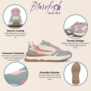 Blowfish Malibu Dames Watermelon Retro Veterschoenen - Leo