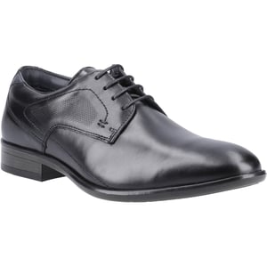 Pod Carl Leren Heren Zwarte Veterschoenen