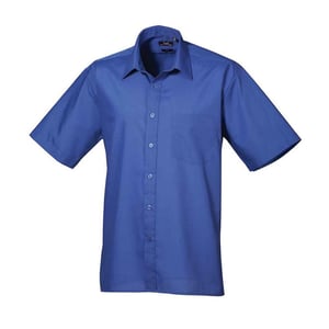 Premier Heren Poplin overhemd met korte mouwen (Koningsblauw)
