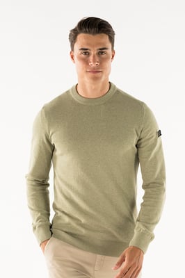 Presly & Sun Trui Will R-Neck Gebreide Pullover Groen