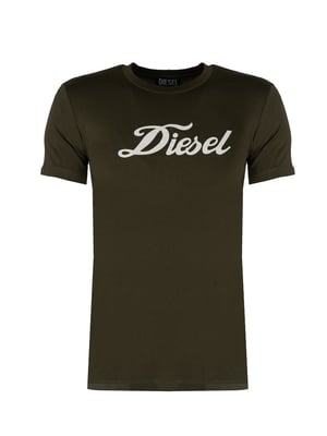 Diesel T-Shirt Sily  manlig   Militärgrön