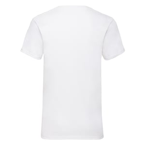Fruit of the Loom Unisex Adult Waardevol Effen V Hals T-shirt (Wit)