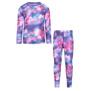 Mountain Warehouse Kinder/Kinder Talus Galaxy Base Layer Set (Donkerpaars)