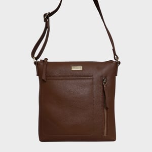 'EDITH' Pebble Grain Leather Crossbody bag