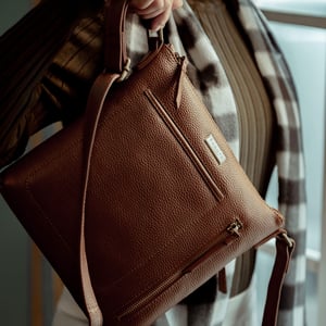 'EDITH' Pebble Grain Leather Crossbody bag