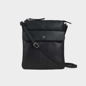 'AMBA' Soft Nappa Full Grain Real Leather Crossbody Bag