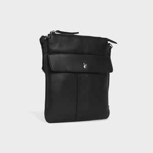 'AMBA' Soft Nappa Full Grain Real Leather Crossbody Bag