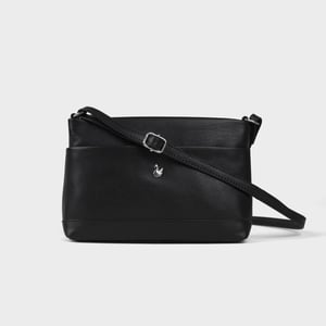 'SANDRA' Soft Nappa Full Grain Real Leather Crossbody Bag