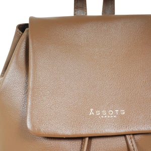 GRACE' Full Grain Leather Flap-over Backpack