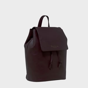 GRACE' Full Grain Leather Flap-over Backpack