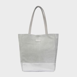 PAIGE' Metallic + Suede Real Leather Tote Bag