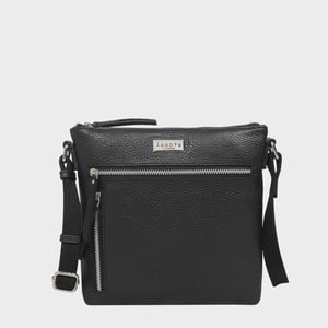 RUE' Soft Pebble Grain Leather Crossbody Bag
