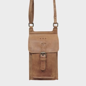 'MYLA' Real Leather Mobile Phone Crossbody Bag