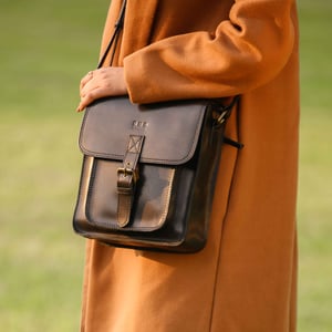 'CAROLYN' Real Leather iPad Tablet Crossbody Bag