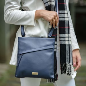 'FLORENCE' Pebble Grain Leather Crossbody Sling Bag