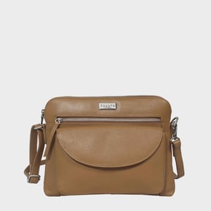 'JEAN' Soft Pebble Grain Real Leather Crossbody Bag