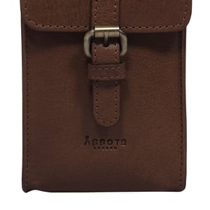 'PETRA' Polished VT Real Leather Mobile Phone Crossbody Bag