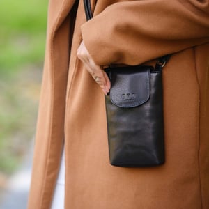 'THEA' Real Leather Mobile Phone Crossbody Bag