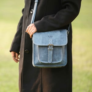 'CAROLYN' Real Leather iPad Tablet Crossbody Bag