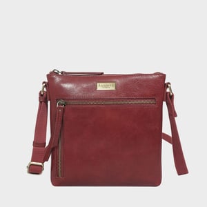 RUE' Polished VT Real Leather Crossbody Bag