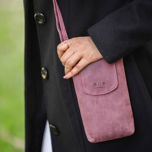'THEA' Real Leather Mobile Phone Crossbody Bag