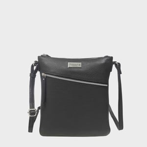 'ROSY' Pebble Grain Soft Real Leather Crossbody Bag