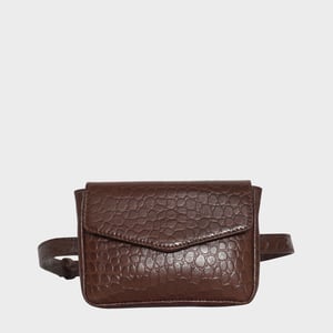 CAMELLA' Croc Leather Bum Belt Waist Festival Bag