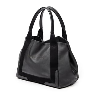 Small Navy Cabas Tote Shoulder Bag