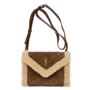 Shearling  Flap Pochette  Shoulder Bag